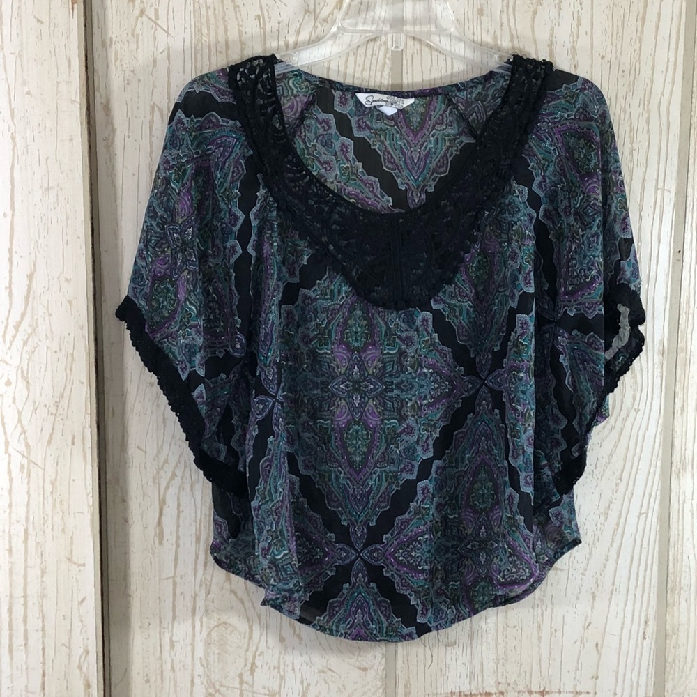 Speechless Free Flowing Butterfly Top Size S S35